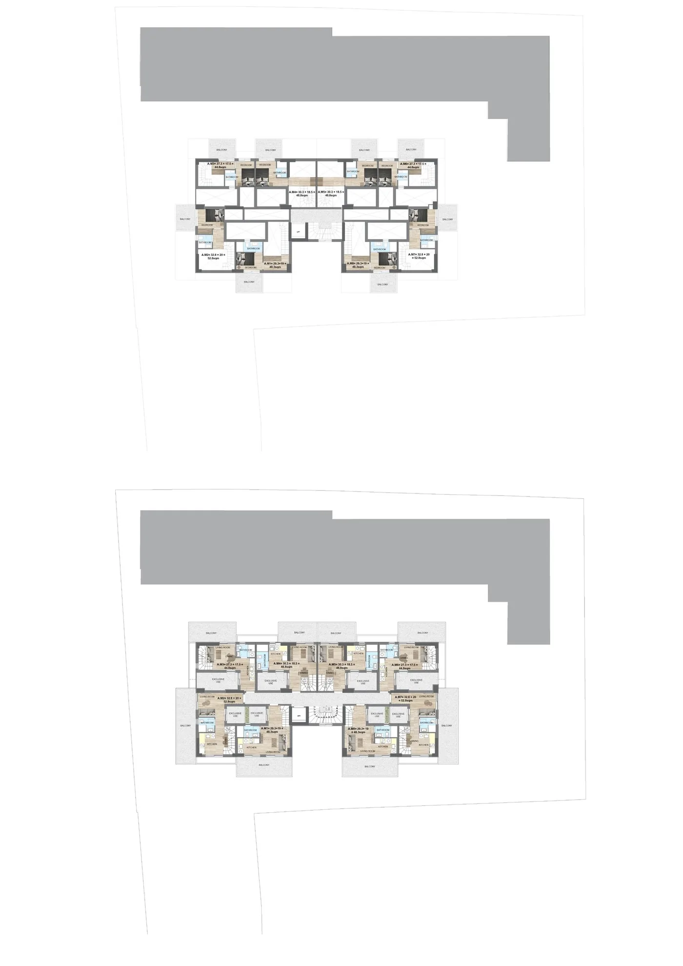 A blok · 4–5. katlar (dubleks)